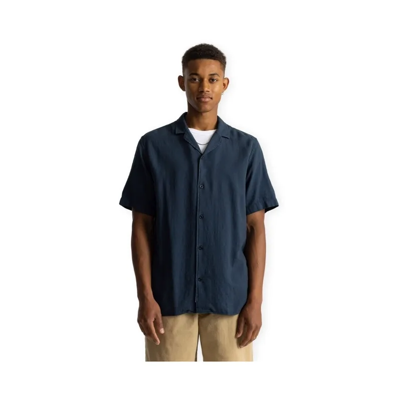Πουκάμισο με κοντά μανίκια Revolution Cuban Shirt 3927 - Navy
