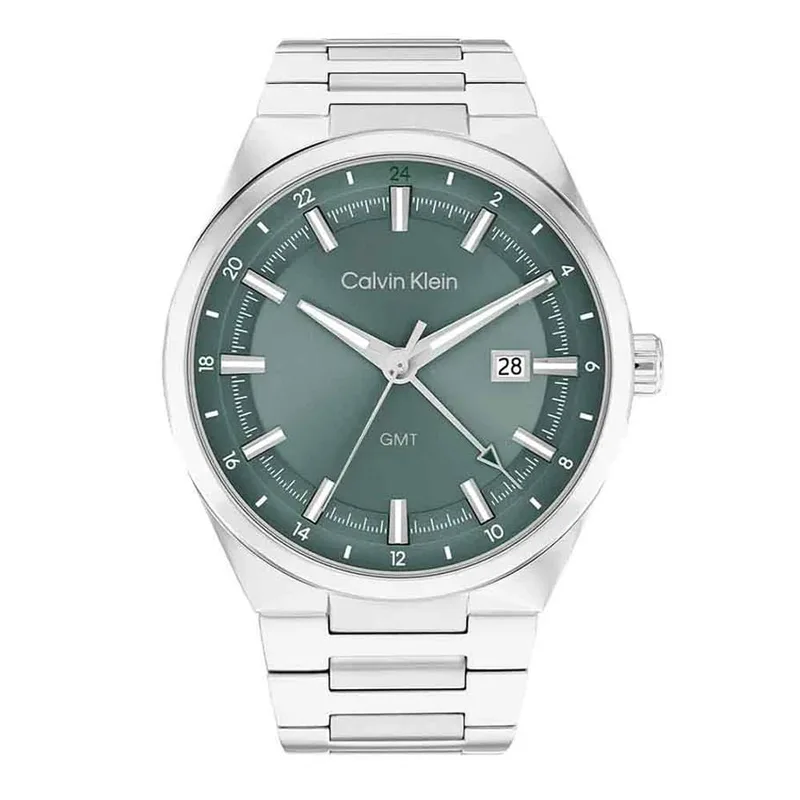 CALVIN KLEIN Distinguish GMT Silver Stainless Steel Bracelet 25200492