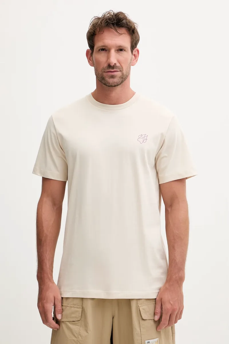 Jack Wolfskin t-shirt Ανδρικό βαμβακερό Celebrate The Paw