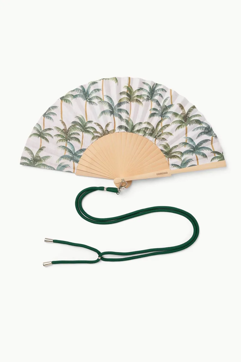 Coincasa ξύλινη βεντάλια με palm tree print - 006816618 Πράσινο