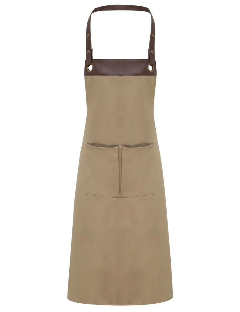 Ποδιά Ολόσωμη με τσέπη Espresso Premier PR123 Khaki/Brown