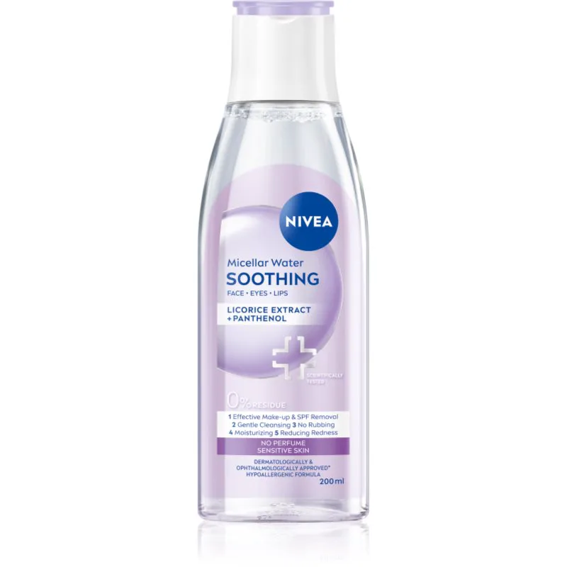 NIVEA Micellar Soothing μικυλλιακό καθαριστικό νερό για ευαίσθητη επιδερμίδα 200 ml