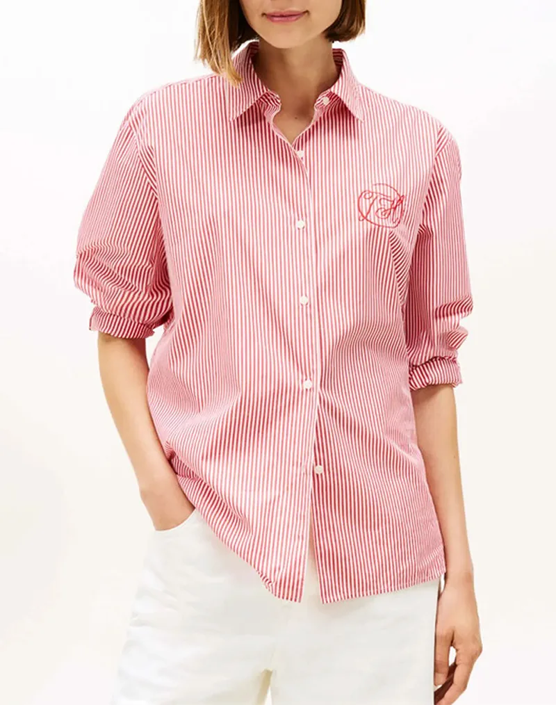 TOMMY HILFIGER COTTON EASY SHIRT WW0WW48190-0E7 Red