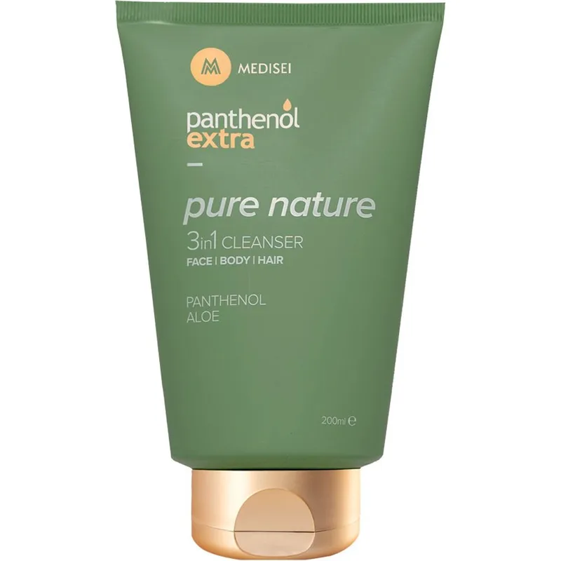 Panthenol Extra Pure Nature 3In1 Cleanser Ενυδατικό Καθαριστικό για Πρόσωπο, Σώμα & Μαλλιά με Φρουτώδεις Νότες 200ml