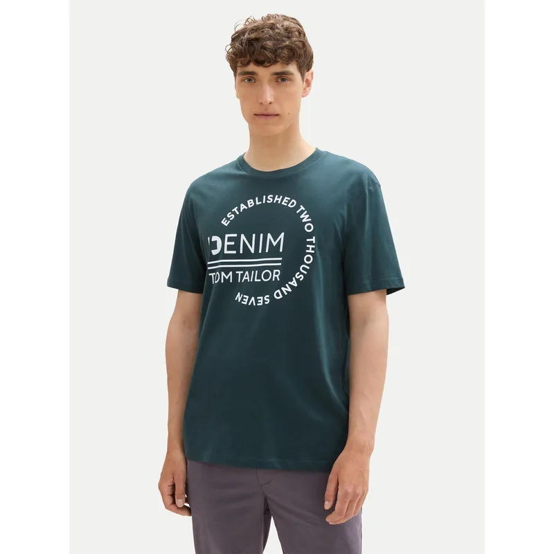 Tom Tailor Denim T-Shirt 1043491 Πράσινο Regular Fit