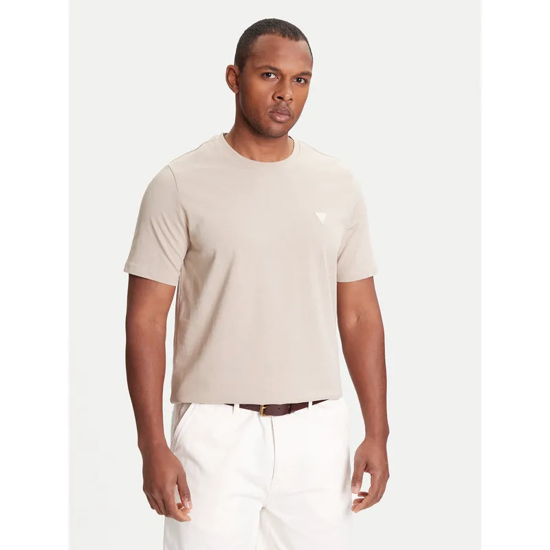 Guess T-Shirt M4YI0A KCCM1 Μπεζ Regular Fit