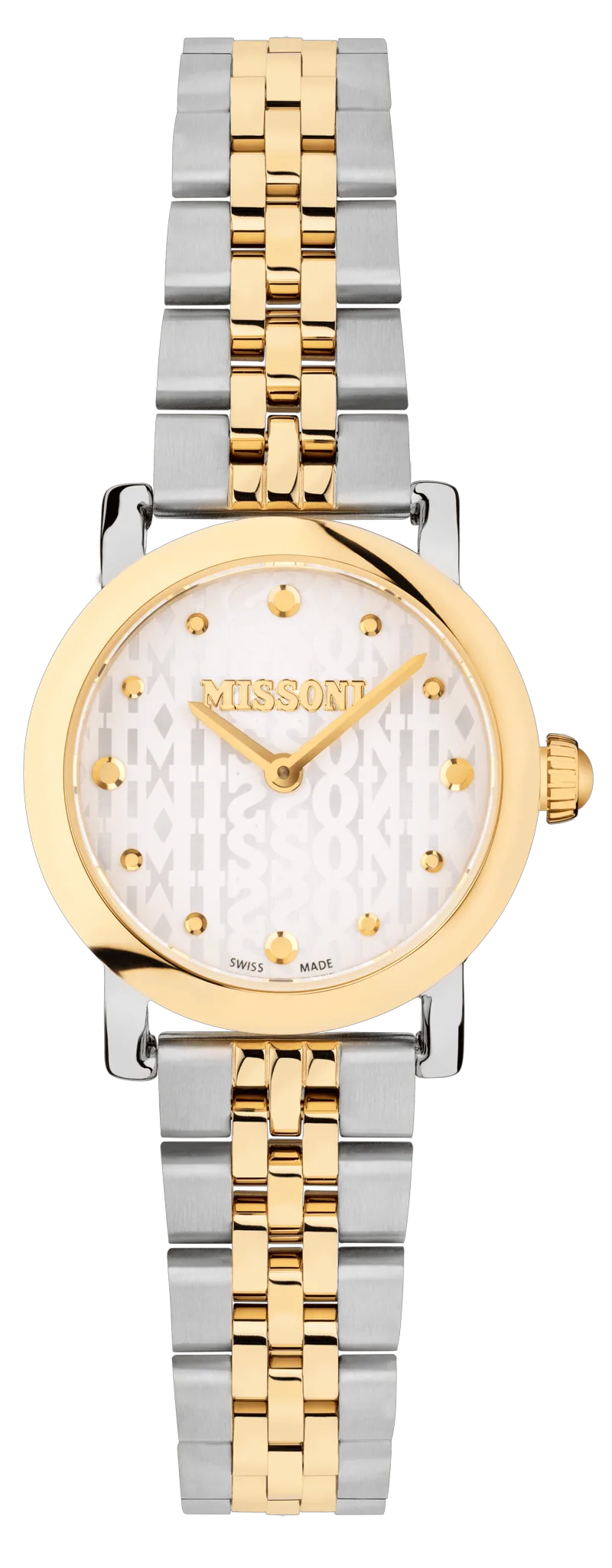 MISSONI Mini Monogram Swiss Made - MW2Z00323 Silver & Χρυσό case with Stainless Steel Bracelet