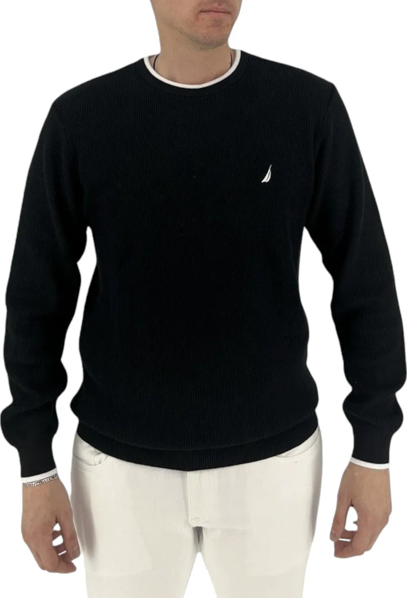 Πουλόβερ Nautica Dolby Knit N1P02306-011-BLACK Ανδρικό