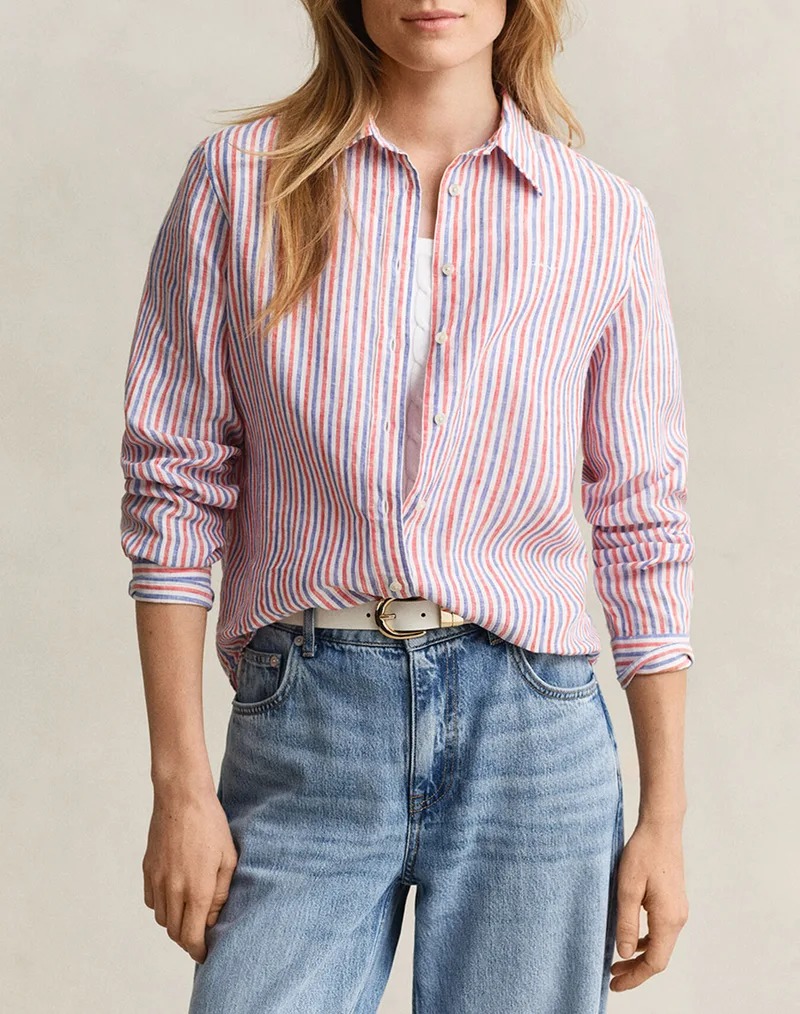 GANT ΠΟΥΚΑΜΙΣΟ ΜΜ REG STRIPED LINEN LS SHIRT 3GW4300621-105 Multi
