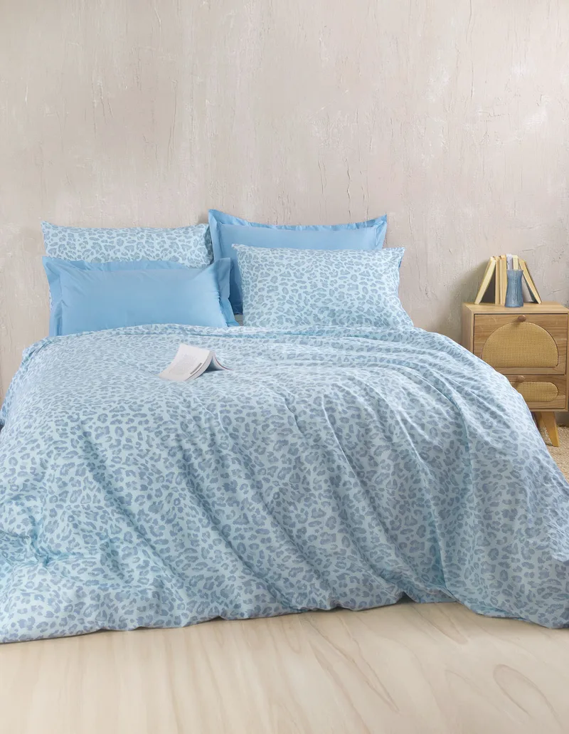 Σετ παπλωματοθήκη Υ/Δ (220Χ250) Nala Blue, Rythmos Home