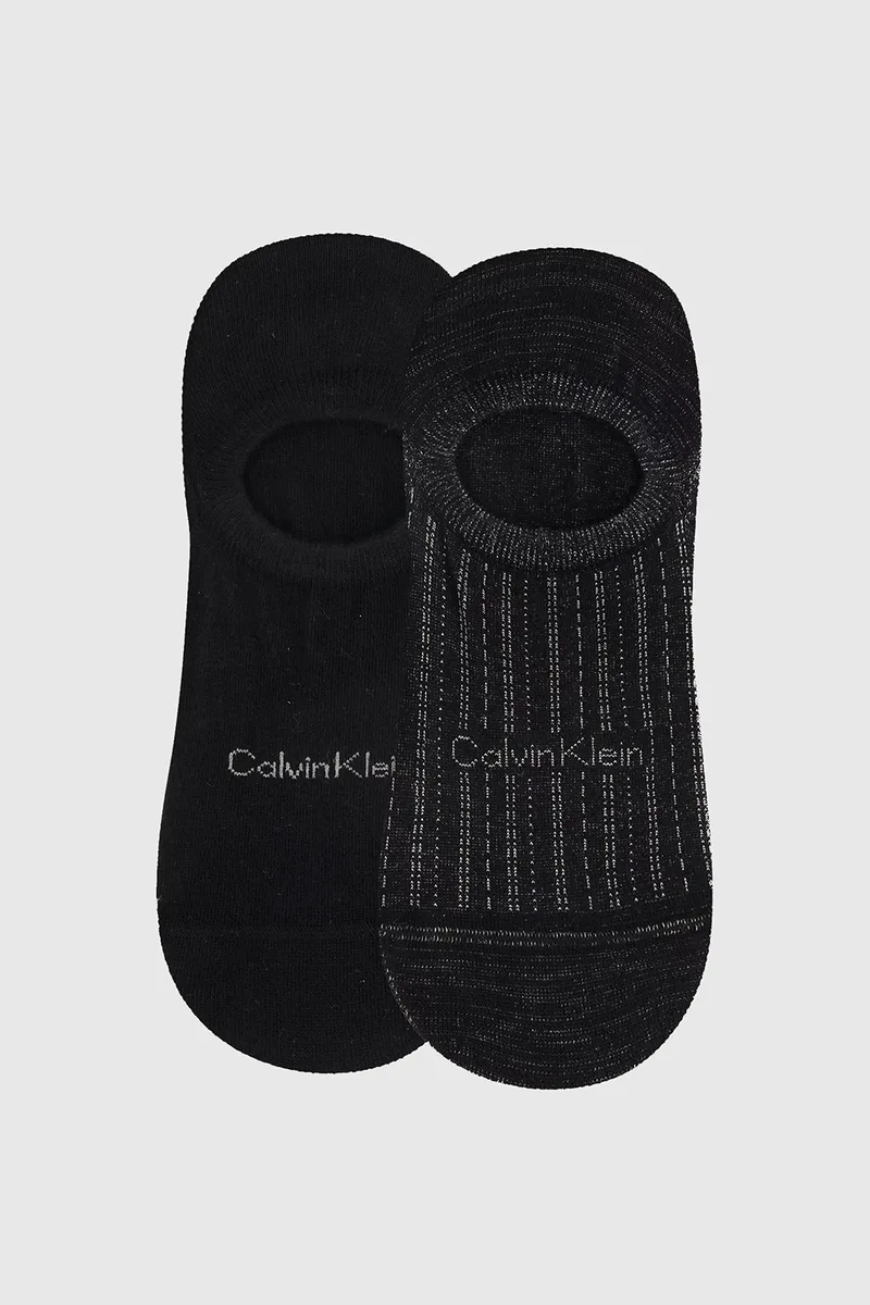 Calvin Klein ανδρικές κάλτσες CK Men Footie High Cut Pattern Lines (Συσκ. με 2 ζεύγη)-701237872-004