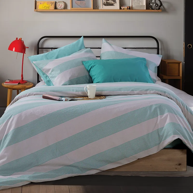 Παπλωματοθήκη Υπέρδιπλη (Σετ) 240X230 Nef Nef Casual Stripe Petrol (240x230)