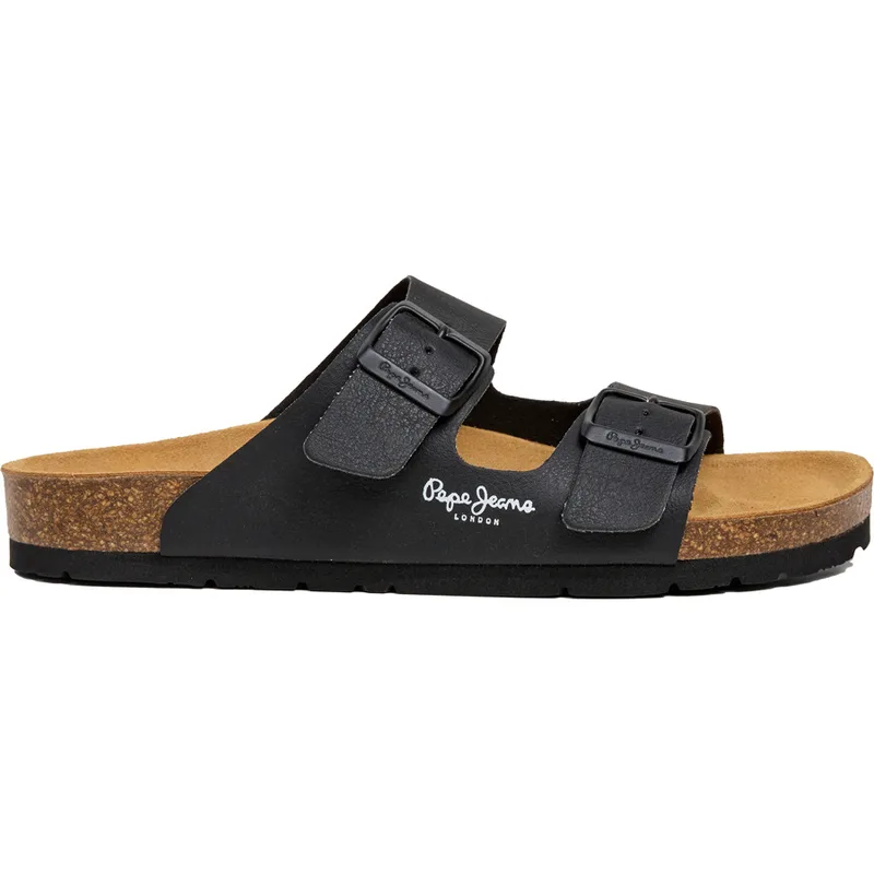 Pepe Jeans μαύρο ανατομικό σανδάλι PLS90638