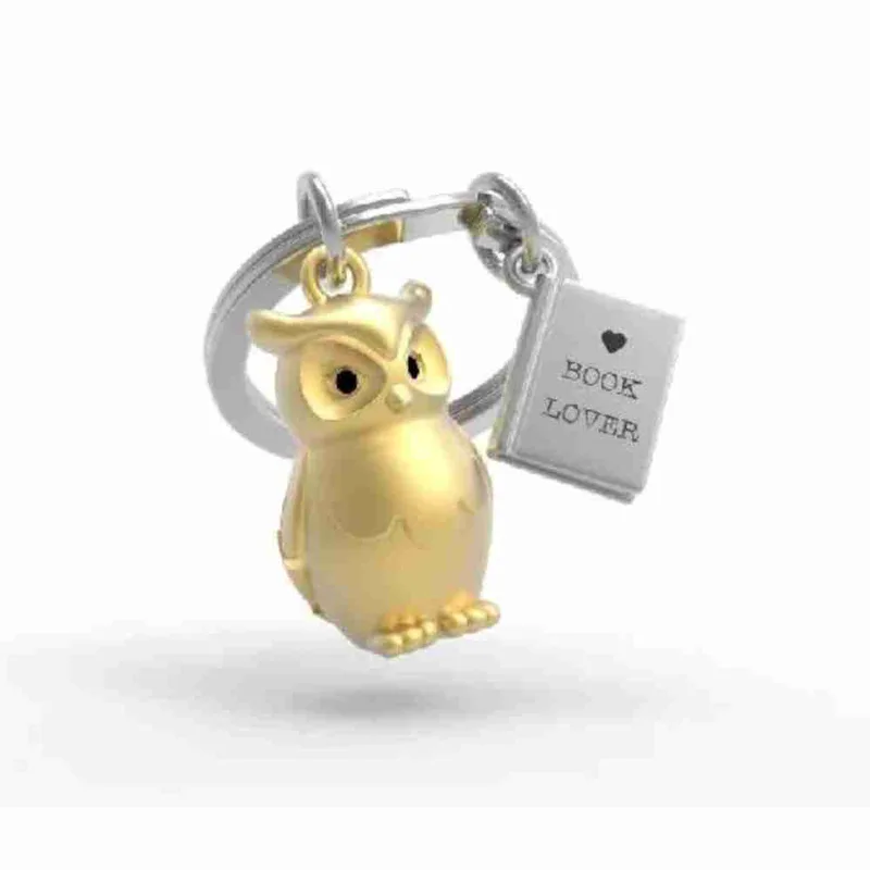 Μπρελόκ Μεταλλικό Wise Owl & Book ΜΤΜ279-01