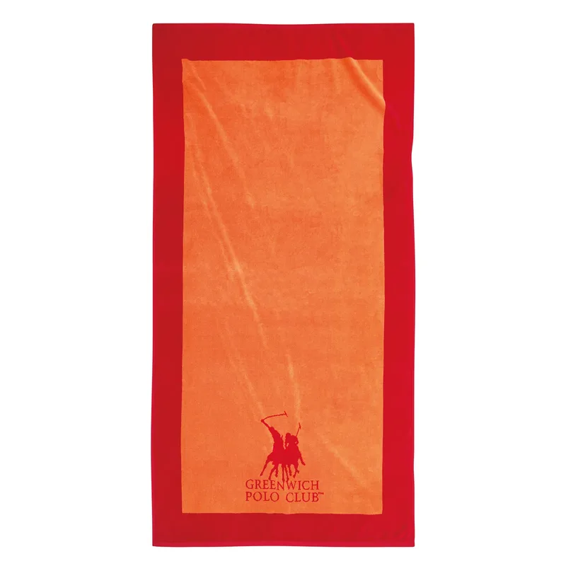 Greenwich polo club πετσετα θαλασσησ 90χ180 3860 κοκκινο, κοραλι