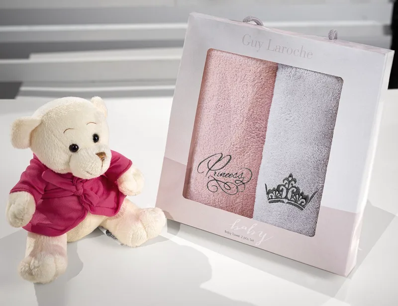 Σετ Βρεφικές Πετσέτες 2 Τεμαχίων Guy Laroche Baby Towels Girl Set 2 35x50