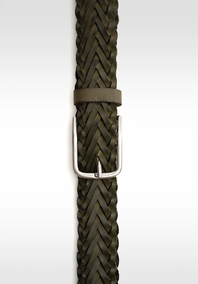 Fynch Hatton Ζώνη της σειράς Braided - FM4003 R3182 0565 Dark Olive