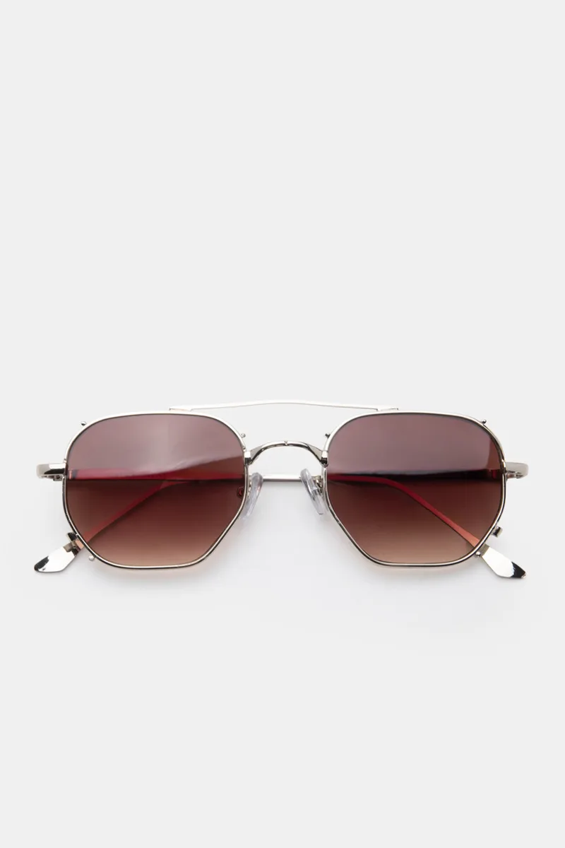 Γυαλία Ηλιού Stunning Geometric Aviator - Καφέ