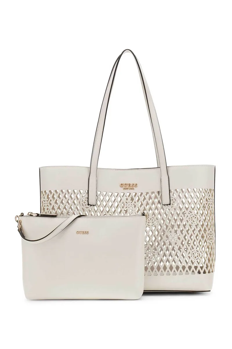 Guess γυναικεία τσάντα tote 2 in 1 "Letty" - HWPG9911240 Υπόλευκο