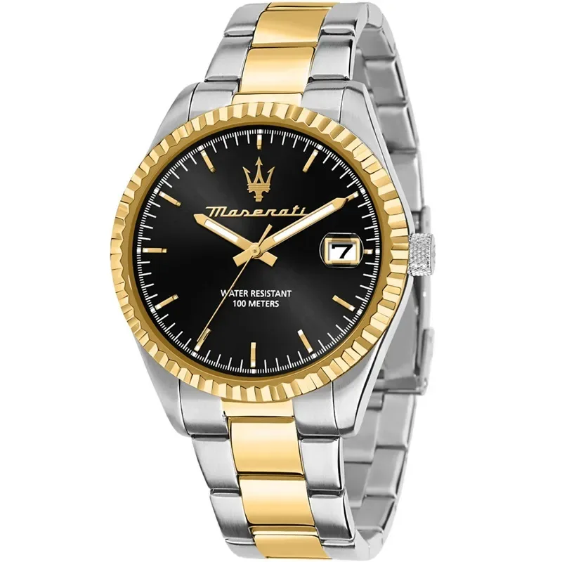 Δίχρωμο ανδρικό ρολόι Maserati Competizione Stainless Steel Bracelet R8853100042 R8853100042 Ατσάλι