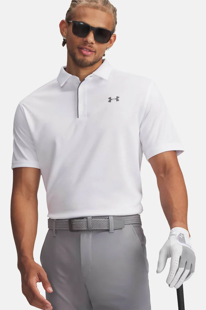 Under Armour ανδρική μπλούζα πόλο με monogram Loose Fit "UA Tech™" - 1290140 Λευκό