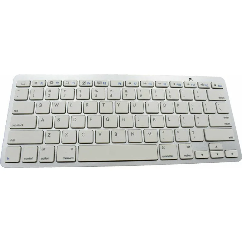 Weibo WB-8022 Ασύρματο Bluetooth Πληκτρολόγιο Αγγλικό US Λευκό