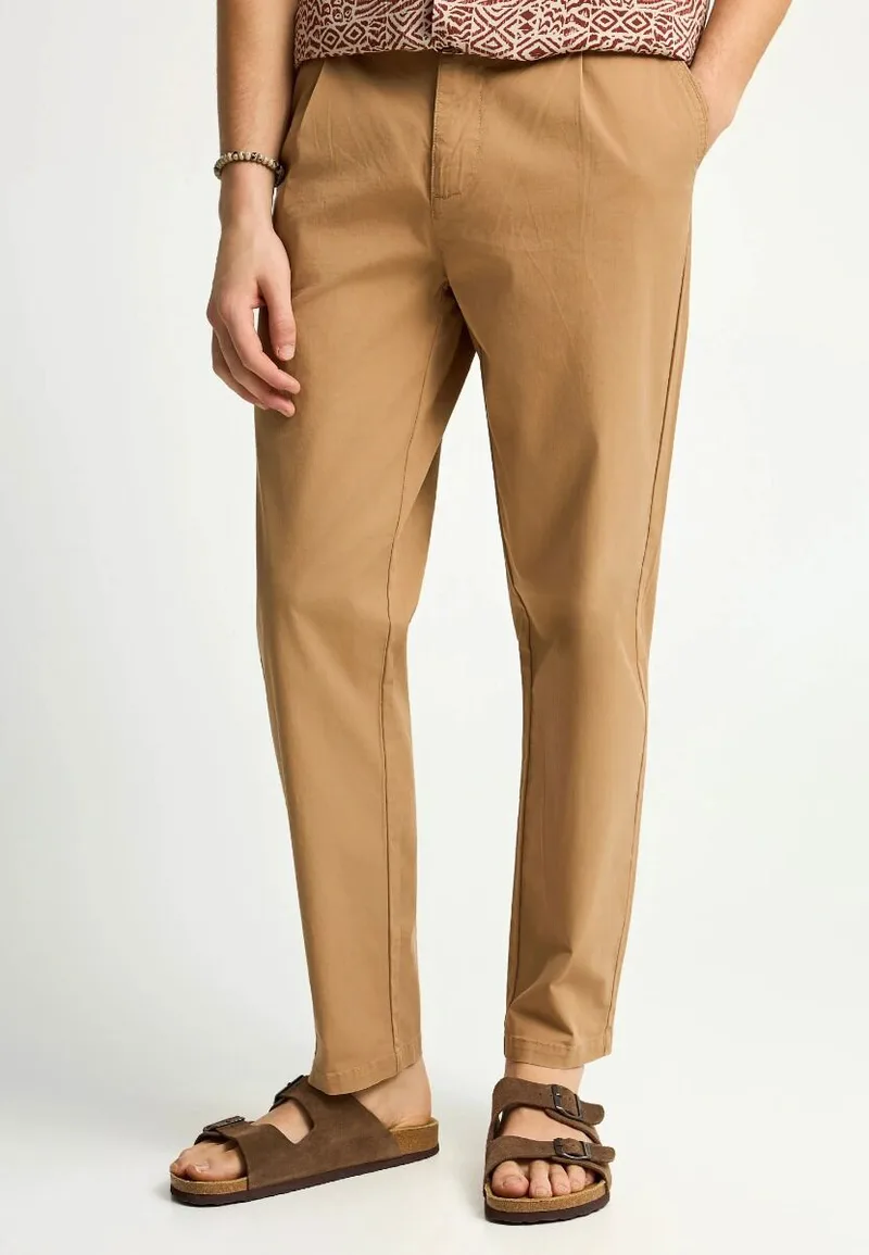 Funky Buddha Ανδρικό comfort chino παντελόνι FBM013-014-02 Μπέζ