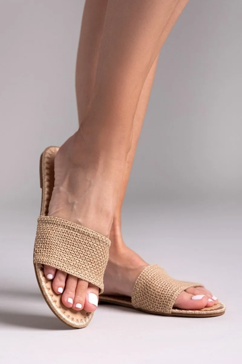 CORINA Rope Braided Sandals - M5460 - Camel