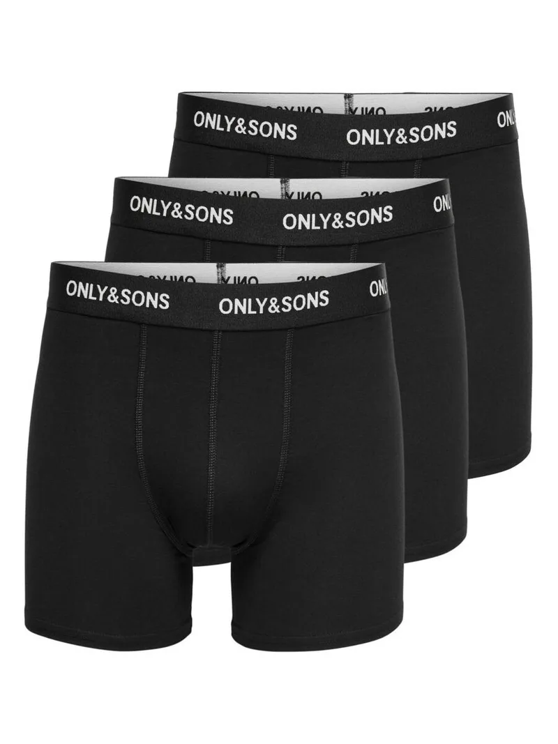 Only and Sons Fitz Ανδρικά Boxer 3-Pack 22023854 Μαύρο