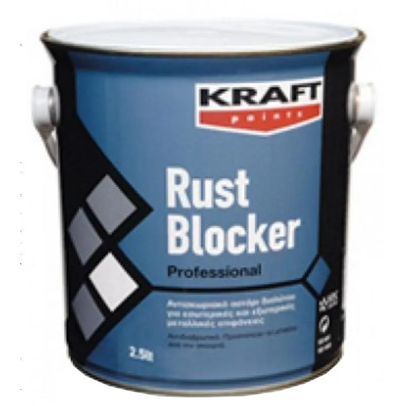 Αντισκωριακό Αστάρι Διαλύτου Kraft Rust Blocker Γκρι 2.5lt