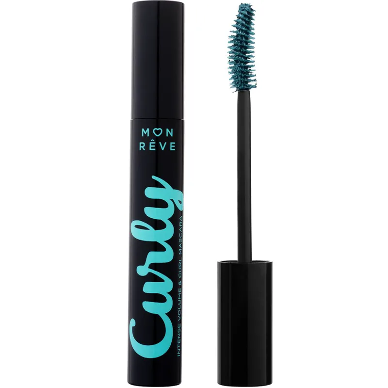 Mon Reve Curly Mascara Μάσκαρα για Μήκος, Καμπύλη & Όγκο με Καμπυλωτό Βουρτσάκι Ακριβείας 12ml - 04 Emerald