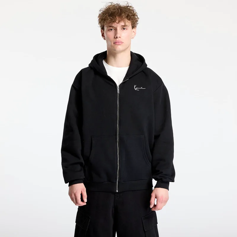 Φούτερ Karl Kani Chest Signature Essential Zip Hoodie Black XXL