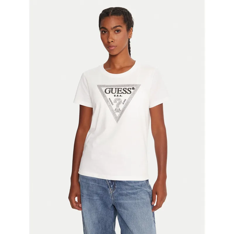 Guess T-Shirt W5BI18 I3Z14 Λευκό Regular Fit
