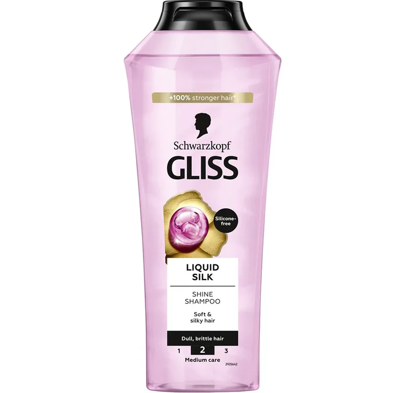 Schwarzkopf Gliss Liquid Silk Shine Shmapoo Σαμπουάν για Θαμπά & Ταλαιπωρημένα Μαλλιά που Επαναφέρει τη Λάμψη & Χαρίζει Ζωντάνια 400ml