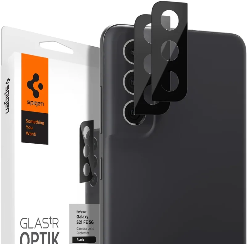 Spigen GLAS.tR OPTIK Camera Lens Protector - Samsung Galaxy S21 FE 5G - 2 Τεμάχια - Black (AGL03090)