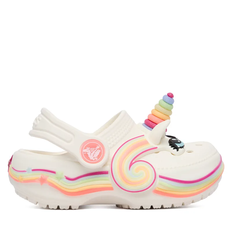 Παντόφλες Crocs Toddler Crocs Iam Unicorn Lights Classic Clog 212508 Λευκό
