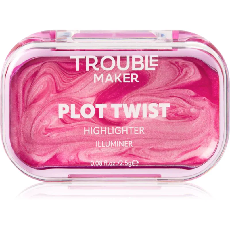 Trouble Maker Plot Twist Cream Highlight στερεό κρεμώδες highlighter απόχρωση Spiralling Ροζ 2.5 γρ