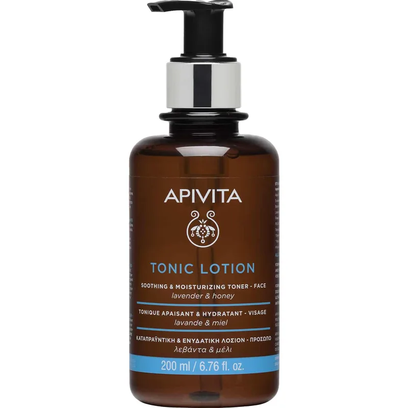 Apivita Tonic Lotion Soothing & Moisturizing Toner Καταπραϋντική & Ενυδατική Λοσιόν Προσώπου με Λεβάντα & Μέλι 200ml