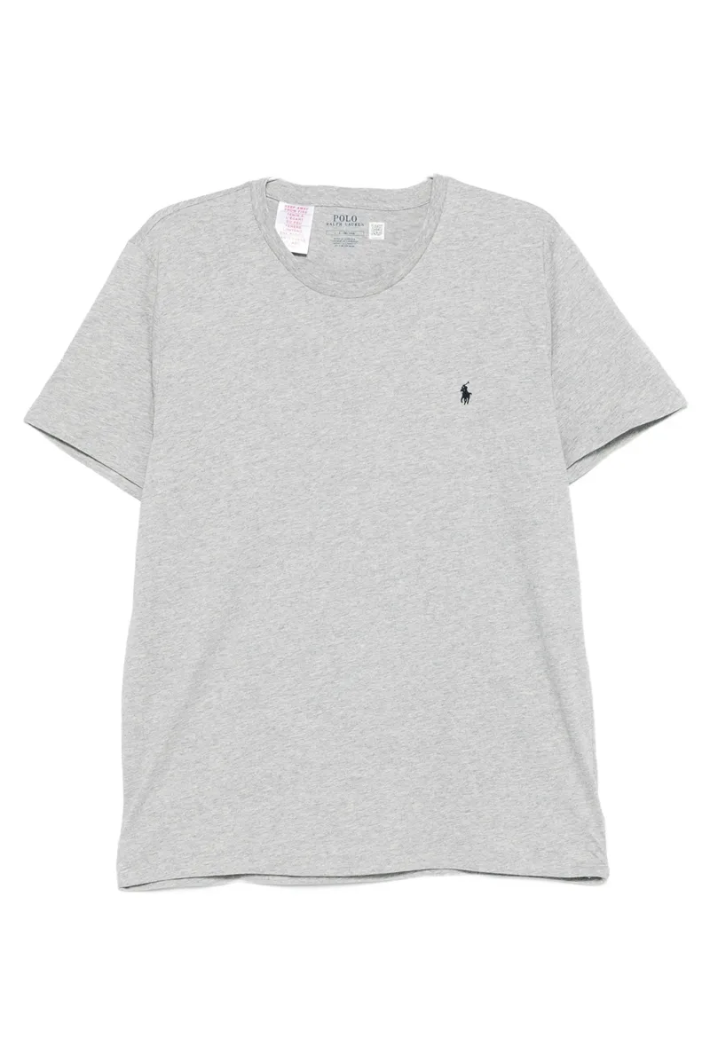 ΑΝΔΡΙΚΟ T-SHIRT POLO RALPH LAUREN CREW ΚΟΝΤΟΜΑΝΙΚΟ ΓΚΡΙ