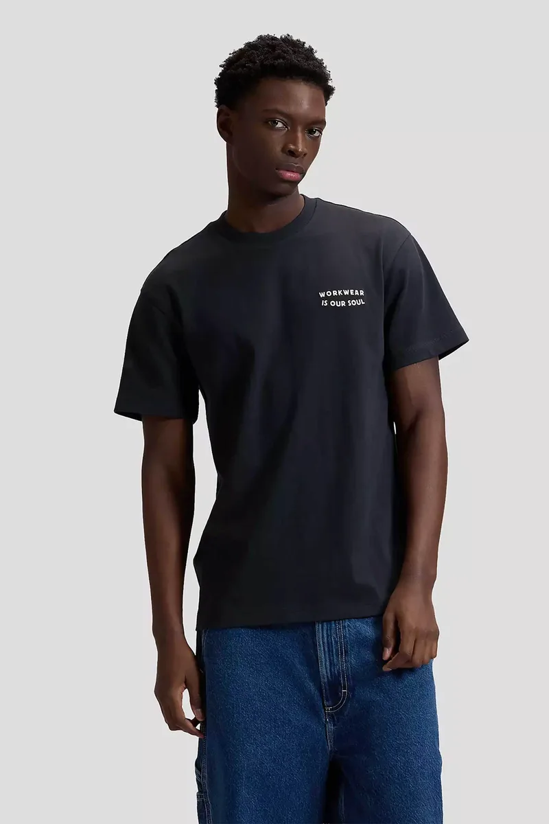 Lee® ανδρικό T-shirt με λογότυπο και print στο πίσω μέρος Relaxed Fit "Workwear" - 112378771 Μπλε Σκούρο