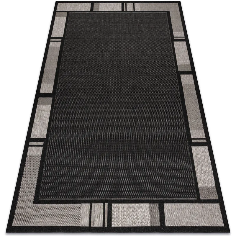 Χαλιά Rugsx Χαλί SISAL FLOORLUX 20195 μαύρο / ασηΠ200x290 cm