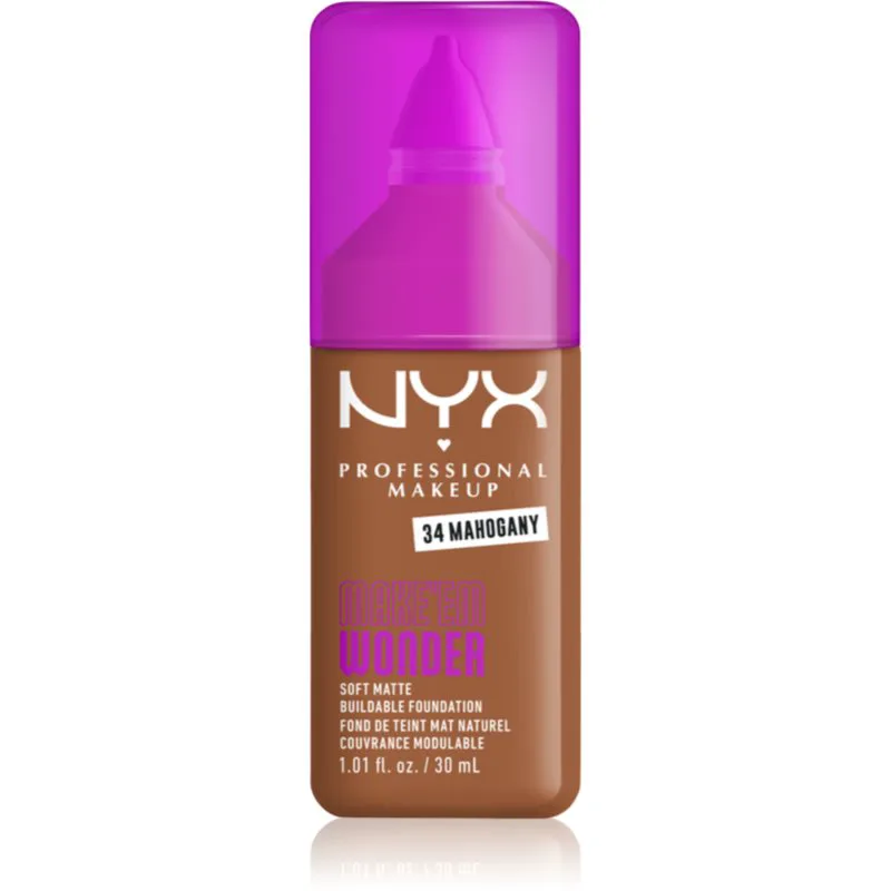 NYX Professional Makeup Make ‘Em Wonder ελαφρύ ματ μεικ απ απόχρωση 34 Mahogany 30 ml