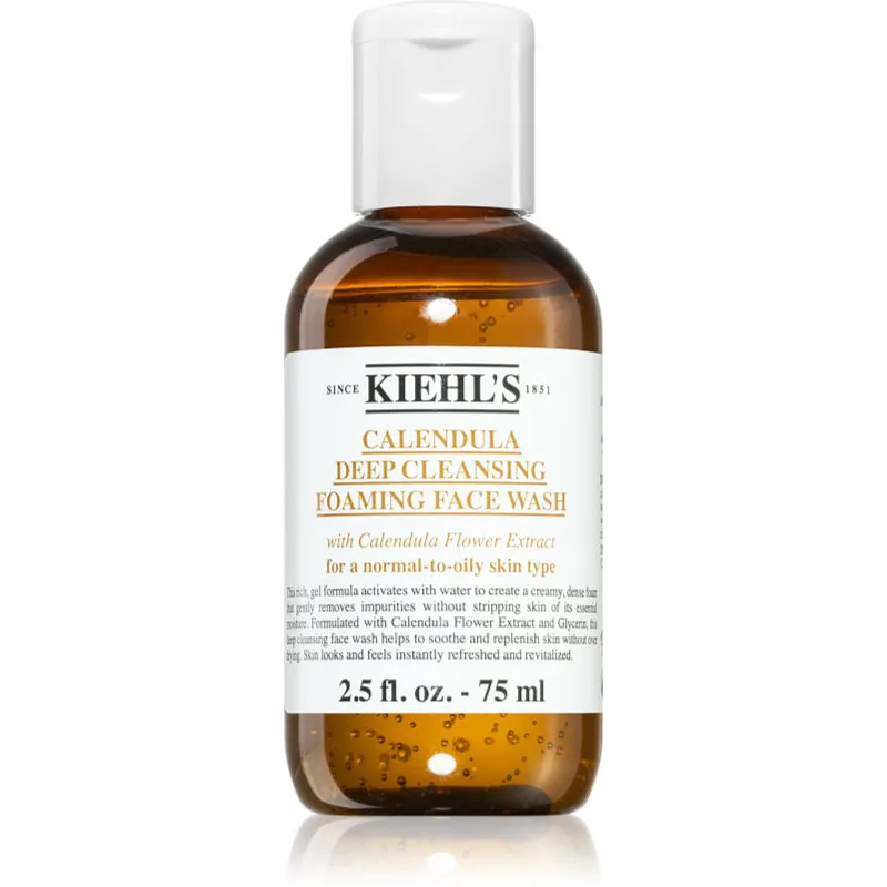 Kiehl's Calendula Deep Cleansing Foaming Face Wash τζελ προσώπου για βαθύ καθαρισμό 75 ml