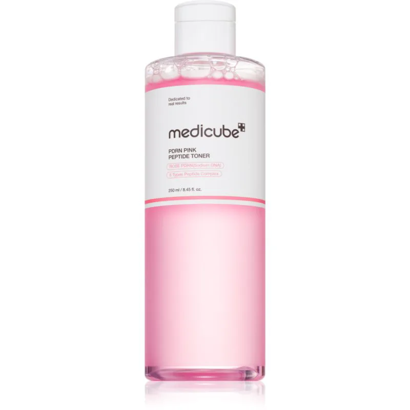 Medicube PDRN Ροζ Cica Soothing Toner τονωτική λοσιόν προσώπου για λάμψη για ενίσχυση επιδερμίδας πρόσωπου 250 ml
