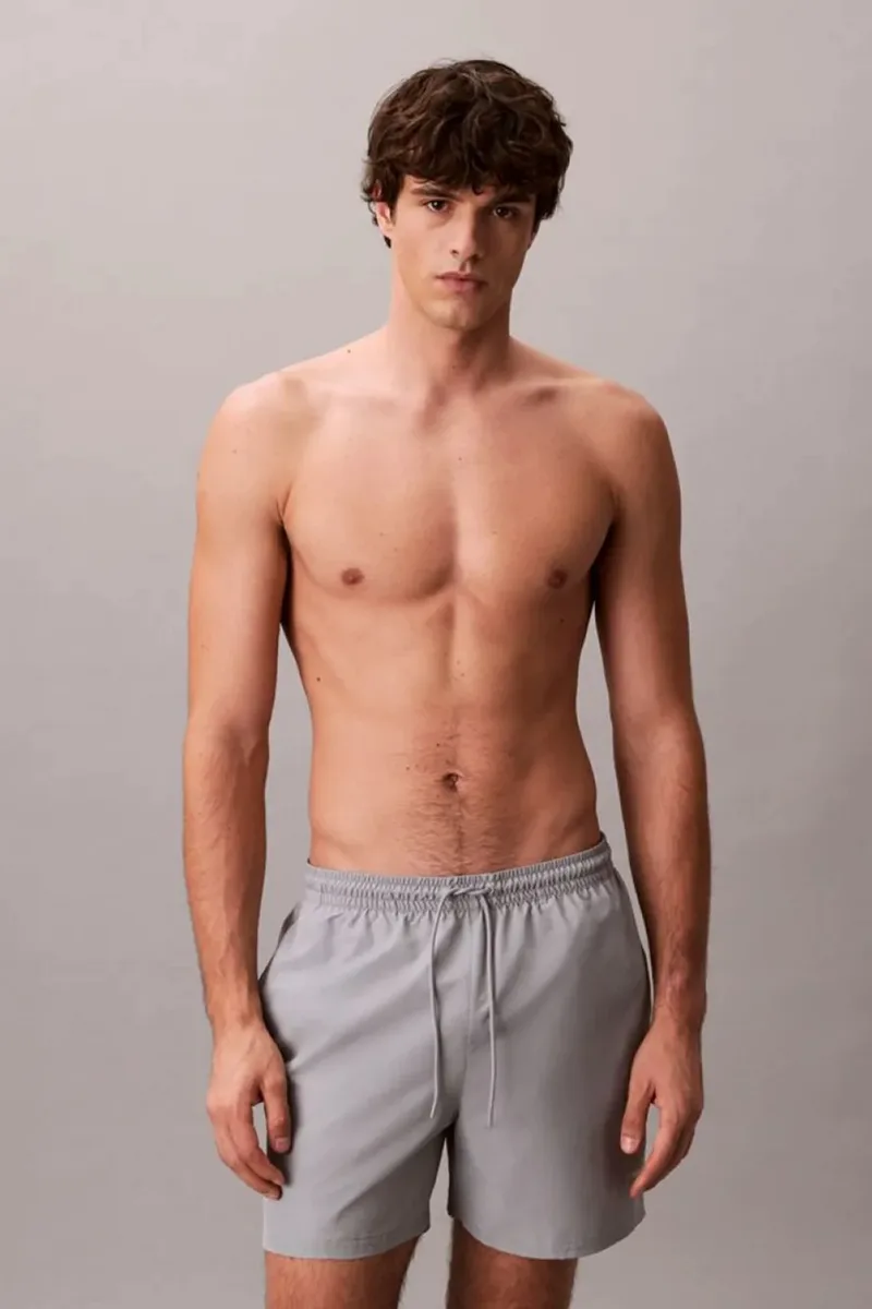 Calvin Klein ανδρικό μαγιό Medium Drawstring CK Monogram-LV00N61045-VOF