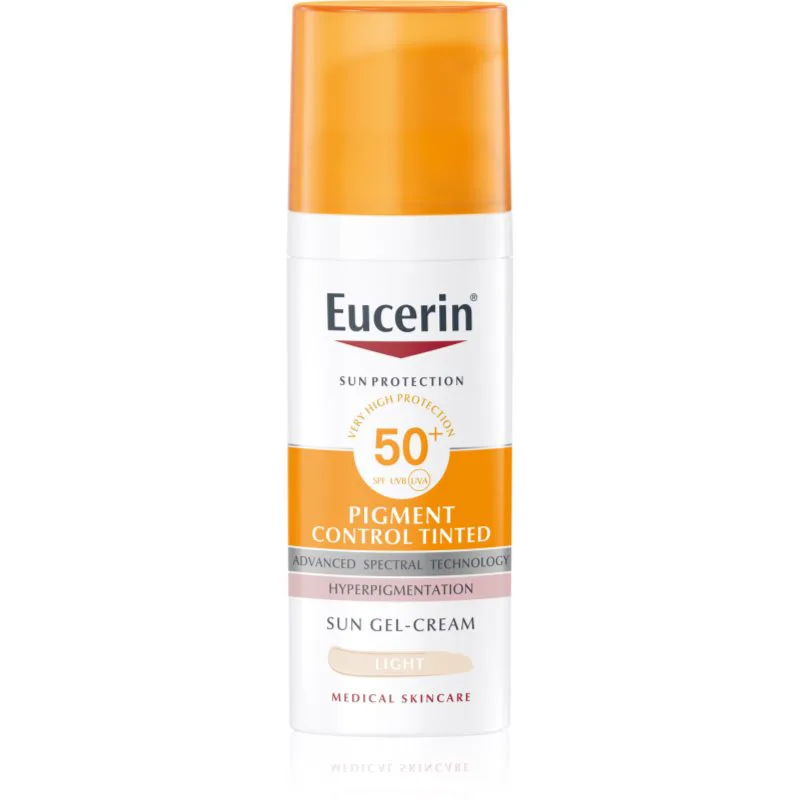 Eucerin Sun Pigment Control Tinted γαλάκτωμα προστασίας κατά της υπέρχρωσης του δέρματος SPF 50+ απόχρωση Light 50 ml