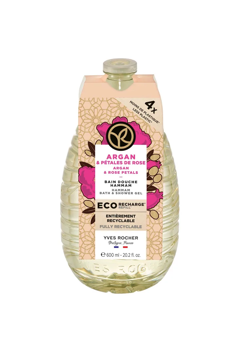 Yves Rocher Argan & Rose Petals Shower Gel Eco-Refill 600 ml - 54767