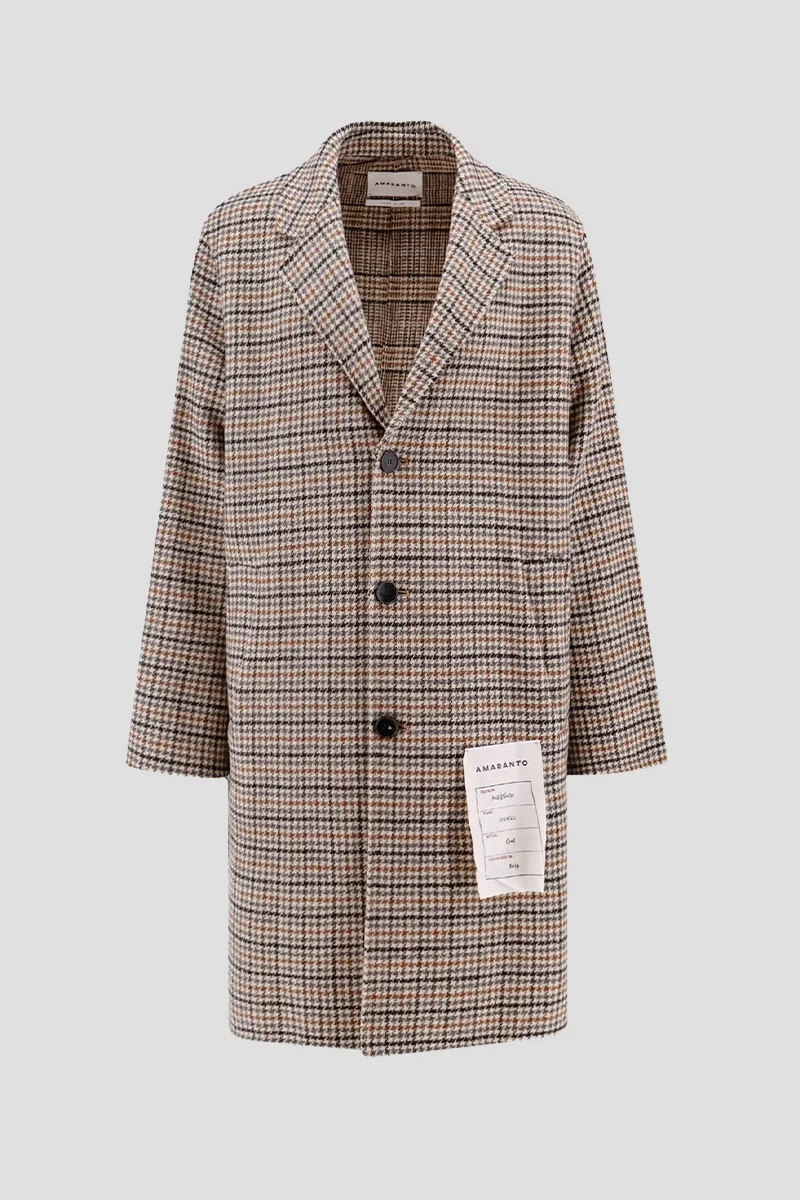 AMARÁNTO Ανδρικό Μπεζ Cappotto Outdoor Coat In Μπεζ