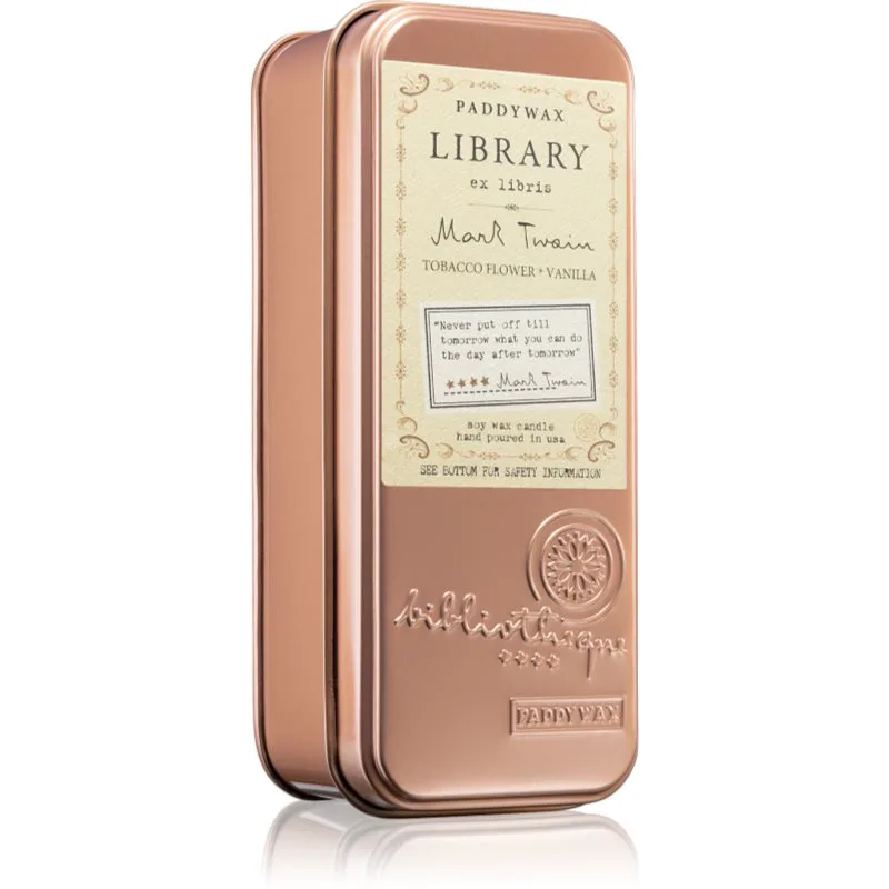 Paddywax Library Mark Twain αρωματικό κερί 70 γρ