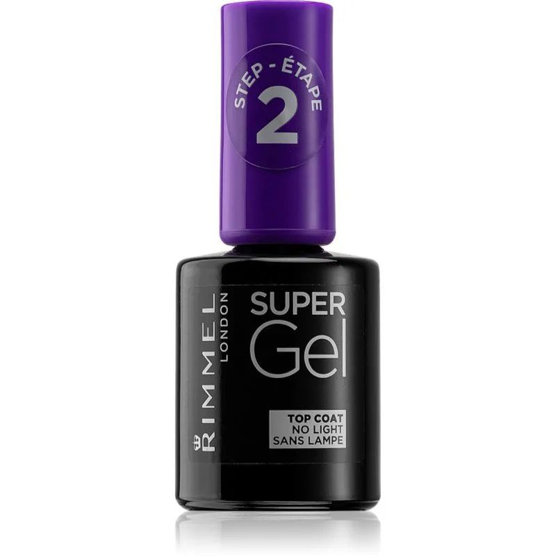 Rimmel Super Gel Step 2 τοπ προστατευτικό βερνίκι νυχιών με λάμψη 12 ml